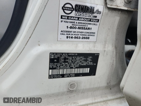 2010 Toyota RAV4 Limited with VIN JTMDF4DV6A5028466, listed as a Copart auction lot 63534005 with Not provided miles and Clean title. Bid and sale history available at DreamBid. Image 13.