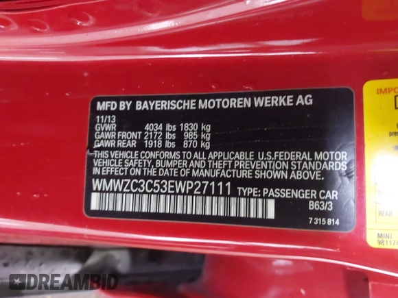2014 MINI Countryman S with VIN WMWZC3C53EWP27111, listed as a IAAI auction lot 42192799 with 136,945 mi miles and . Bid and sale history available at DreamBid. Image 9.