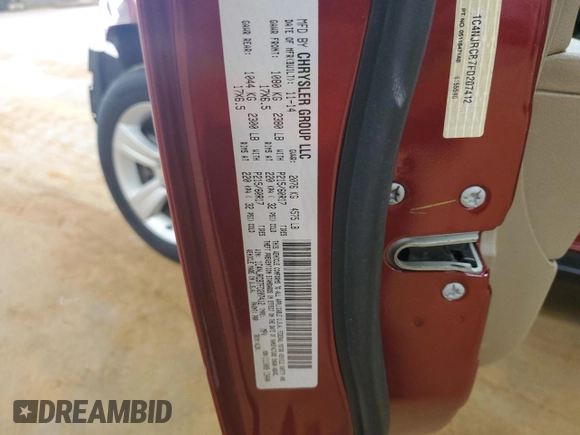 2015 Jeep Patriot Limited with VIN 1C4NJRCB7FD207412, listed as a Copart auction lot 59333755 with Not provided miles and Salvage title. Bid and sale history available at DreamBid. Image 13.
