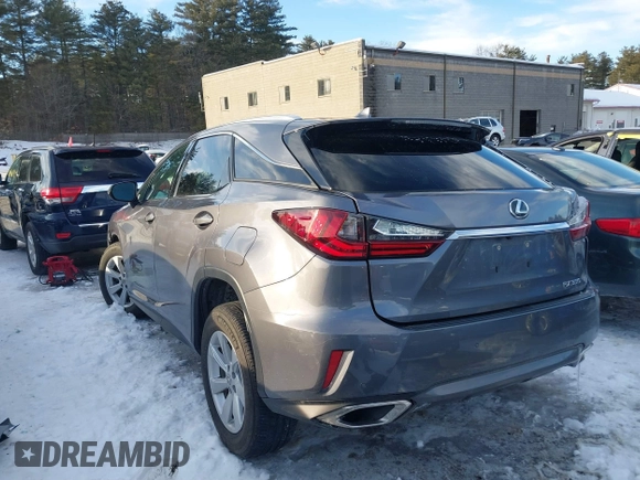 2017 Lexus RX with VIN 2T2BZMCAXHC075697, listed as a IAAI auction lot 41599002 with 37,668 mi miles. Bid and sale history available at carsss.com. Image 3.