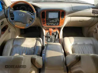2002 Lexus LX 470 z VIN JTJHT00W123521886, wystawiony jako Copart lot #49223485 z przebiegiem 190 398 mil mil oraz Czysty tytuł • Clean title. Historia ofert i sprzedaży dostępna na DreamBid. Obrazek 8.