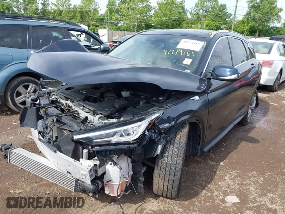 2020 Infiniti QX50 Luxe with VIN 3PCAJ5M34LF121980, listed as a IAAI auction lot 42274163 with 53,431 mi miles and . Bid and sale history available at DreamBid. Image 18.