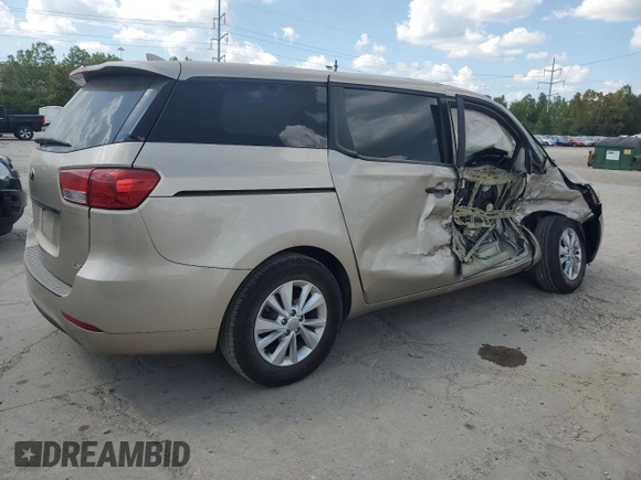 2017 Kia Sedona LX with VIN KNDMB5C17H6230575, listed as a Copart auction lot 68925784 with 113,572 mi miles and Salvage Title. Bid and sale history available at DreamBid. Image 3.