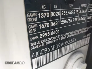 2009 Mercedes-Benz R 3.5L with VIN 4JGCB65E09A092583, listed as a IAAI auction lot 42102652 with 161,426 mi miles and . Bid and sale history available at DreamBid. Image 9.