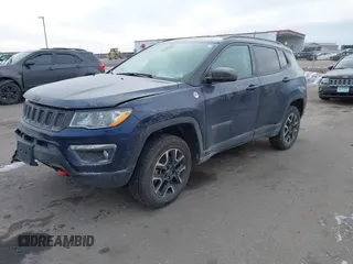 2020 Jeep Compass Trailhawk with VIN 3C4NJDDB3LT143926, listed as a IAAI auction lot 41368613 with 61,909 mi miles and . Bid and sale history available at carsss.com. Image 17.