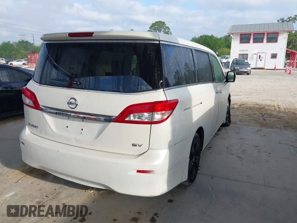 2014 Nissan Quest S with VIN JN8AE2KP4E9105188, listed as a IAAI auction lot 41691761 with 178,057 mi miles. Bid and sale history available at carsss.com. Image 4.