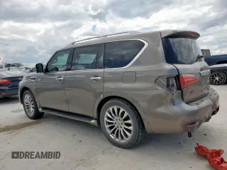2017 Infiniti QX80 with VIN JN8AZ2NF9H9641338, listed as a Copart auction lot 56565675 with 164,024 mi miles and Salvage title. Bid and sale history available at DreamBid. Image 2.