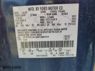 2008 Ford F-150 XLT with VIN 1FTPW14V28FA66101, listed as a Copart auction lot 50329105 with 197,697 mi miles and Salvage Title. Bid and sale history available at carsss.com. Image 12.