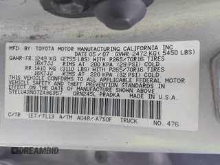 2007 Toyota Tacoma with VIN 5TELU42N07Z436357, listed as a IAAI auction lot 41285063 with 228,128 mi miles and . Bid and sale history available at DreamBid. Image 9.