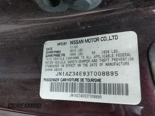 2003 Nissan 350Z Touring z VIN JN1AZ34E93T008895, wystawiony jako IAAI lot #42345352 z przebiegiem 168 530 mil mil oraz . Historia ofert i sprzedaży dostępna na DreamBid. Obrazek 9.