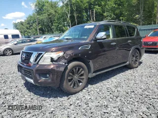 2017 Nissan Armada Platinum with VIN JN8AY2NE1H9701087, listed as a Copart auction lot 65327475 with 74,831 mi miles and Salvage title. Bid and sale history available at DreamBid. Image 1.