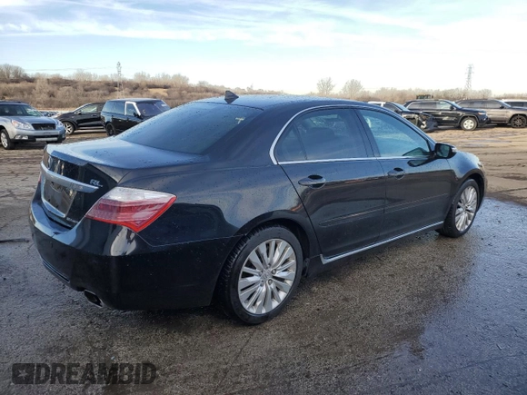 2011 Acura RL Technology with VIN JH4KB2F68BC000497, listed as a Copart auction lot 43734775 with 165,020 mi miles and Salvage Title. Bid and sale history available at DreamBid. Image 3.