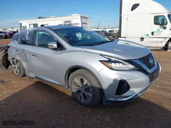 2020 Nissan Murano S with VIN 5N1AZ2AJ5LN139525, listed as a IAAI auction lot 41278367 with 66,755 mi miles. Bid and sale history available at carsss.com. Image 1.