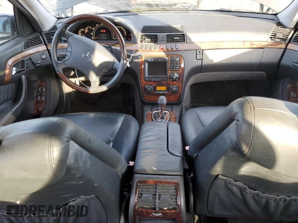2002 Mercedes-Benz S-Class 5.0L with VIN WDBNG75J42A235671, listed as a Copart auction lot 85327854 with 163,339 mi miles and Clean Title. Bid and sale history available at carsss.com. Image 8.