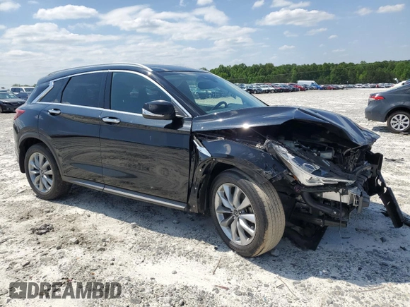 2021 Infiniti QX50 Luxe with VIN 3PCAJ5BA0MF119842, listed as a Copart auction lot 54868035 with 70,688 mi miles and Salvage title. Bid and sale history available at DreamBid. Image 4.