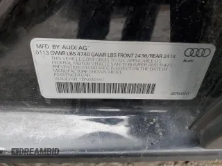 2013 Audi A4 Premium Plus with VIN WAUEFAFL1DN035597, listed as a Copart auction lot 48017165 with 173,523 mi miles and Salvage Title. Bid and sale history available at carsss.com. Image 12.
