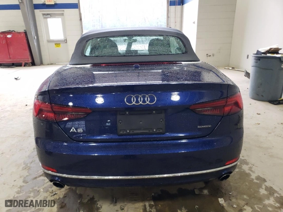 2019 Audi A5 Cabriolet Premium Plus with VIN WAUYNGF58KN002811, listed as a Copart auction lot 85284114 with NaN miles and Salvage Title. Bid and sale history available at carsss.com. Image 6.