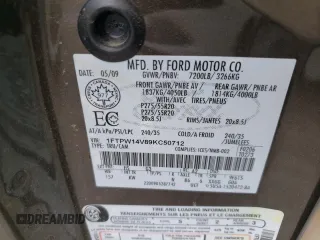 2009 Ford F-150 XL with VIN 1FTPW14V89KC50712, listed as a Copart auction lot 65264565 with Not provided miles and Clean title. Bid and sale history available at DreamBid. Image 12.