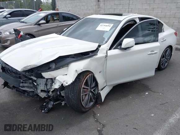 2015 Infiniti Q50 Premium with VIN JN1BV7AP1FM348389, listed as a IAAI auction lot 41754694 with 60,618 mi miles and . Bid and sale history available at DreamBid. Image 17.