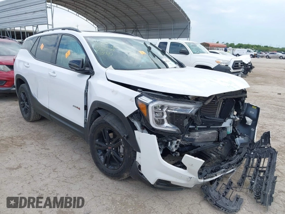 2022 GMC Terrain AT4 with VIN 3GKALYEV4NL250578, listed as a IAAI auction lot 42218524 with 24,680 mi miles and . Bid and sale history available at DreamBid. Image 1.