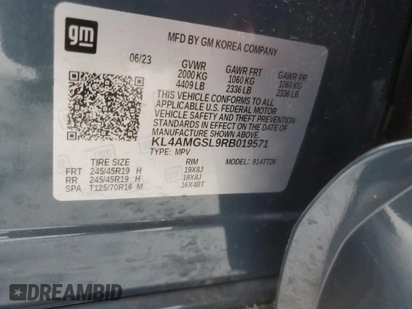 2024 Buick Encore GX Avenir z VIN KL4AMGSL9RB019571, wystawiony jako Copart lot #87971905 z przebiegiem 17 848 mil mil oraz Szkoda całkowita • Salvage title. Historia ofert i sprzedaży dostępna na DreamBid. Obrazek 14.
