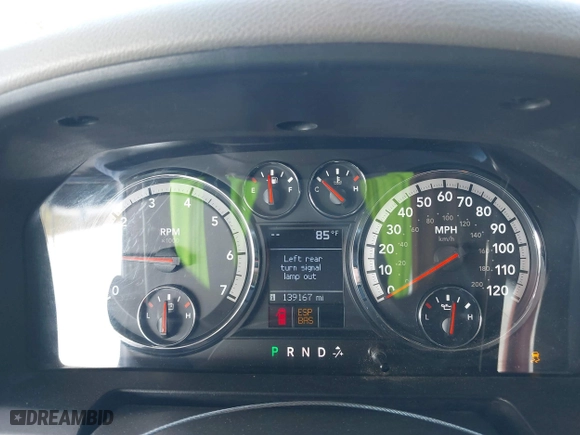 2009 Dodge Ram 1500 SLT with VIN 1D3HV18T89S810106, listed as a IAAI auction lot 41535924 with 139,167 mi miles. Bid and sale history available at carsss.com. Image 7.