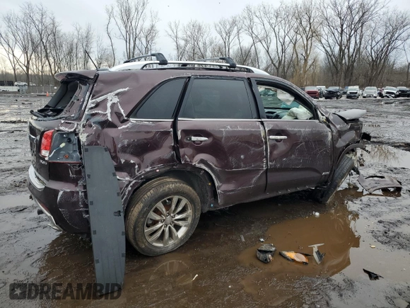 2012 Kia Sorento SX with VIN 5XYKWDA28CG240491, listed as a Copart auction lot 46829105 with 156,129 mi miles and Salvage Title. Bid and sale history available at carsss.com. Image 3.