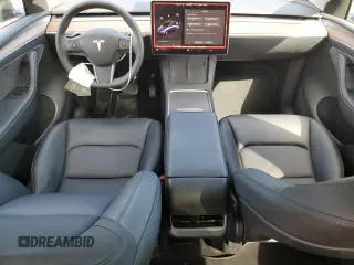 2024 Tesla Model Y Long Range with VIN 7SAYGAEE8RF987571, listed as a Copart auction lot 55110485 with 19,732 mi miles and Salvage title. Bid and sale history available at DreamBid. Image 8.