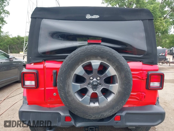 2018 Jeep Wrangler Unlimited Sahara z VIN 1C4HJXEG4JW316496, wystawiony jako IAAI lot #42437607 z przebiegiem 46 861 mil mil oraz . Historia ofert i sprzedaży dostępna na DreamBid. Obrazek 6.