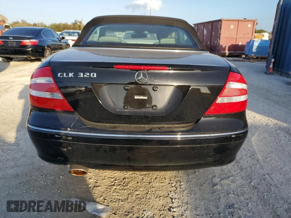 2005 Mercedes-Benz CLK-Class 3.2L with VIN WDBTK65J45F139806, listed as a Copart auction lot 78897124 with 0 mi miles and Salvage Title. Bid and sale history available at carsss.com. Image 6.