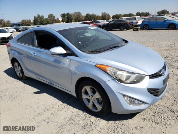2013 Hyundai Elantra Coupe GS PZEV with VIN KMHDH6AE7DU000272, listed as a Copart auction lot 73430894 with 73,333 mi miles and Salvage Title. Bid and sale history available at carsss.com. Image 4.