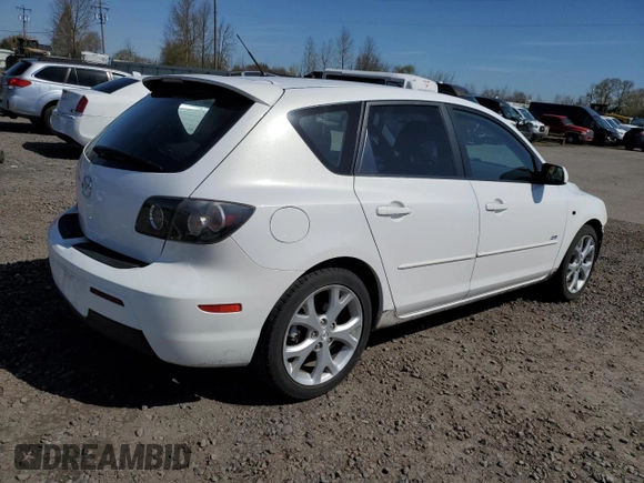 2008 Mazda 3 S GT with VIN JM1BK344781820535, listed as a Copart auction lot 51991305 with 146,153 mi miles and Salvage Title. Bid and sale history available at DreamBid. Image 3.