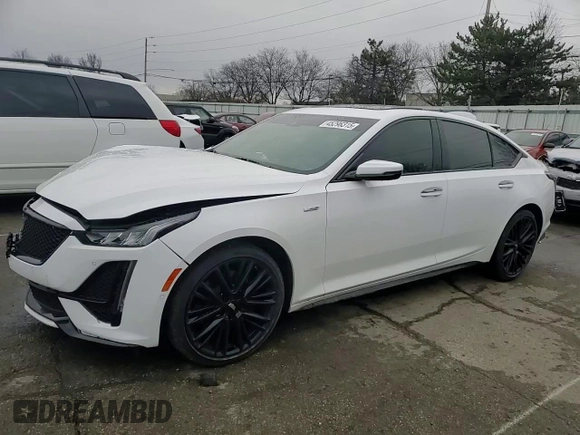 2021 Cadillac CT5 V-Series with VIN 1G6DV5RW6M0144314, listed as a Copart auction lot 45296315 with 35,030 mi miles and Salvage title. Bid and sale history available at DreamBid. Image 10.