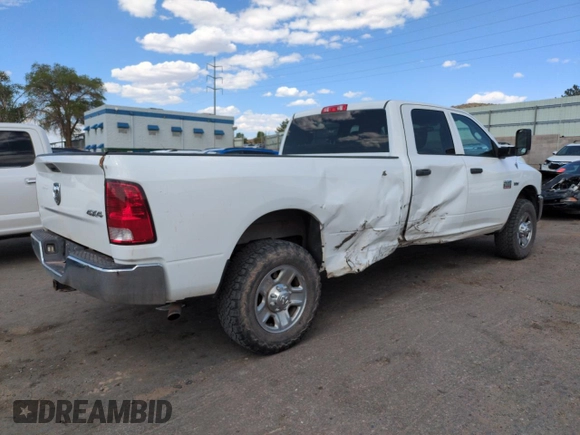 2012 Ram 2500 ST with VIN 3C6TD5HT1CG242154, listed as a Copart auction lot 56407785 with 108,506 mi miles and Salvage title. Bid and sale history available at DreamBid. Image 3.