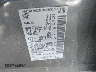 2017 Nissan Pathfinder SV with VIN 5N1DR2MM2HC613081, listed as a IAAI auction lot 41979227 with 137,371 mi miles. Bid and sale history available at carsss.com. Image 9.