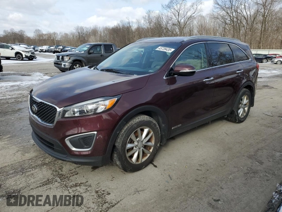 2016 Kia Sorento LX z VIN 5XYPGDA55GG114138, wystawiony jako Copart lot #45739435 z przebiegiem 100 010 mil mil oraz Szkoda całkowita • Salvage title. Historia ofert i sprzedaży dostępna na DreamBid. Obrazek 1.