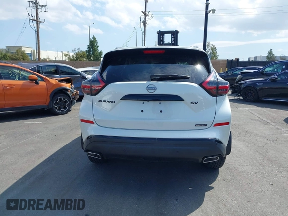 2023 Nissan Murano SV with VIN 5N1AZ2BJXPC110599, listed as a IAAI auction lot 41488995 with 7,412 mi miles. Bid and sale history available at carsss.com. Image 17.