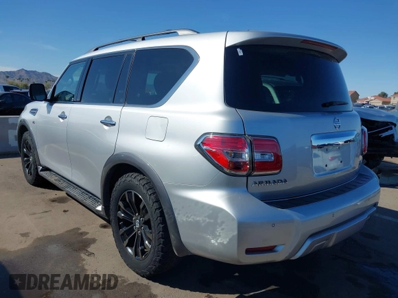2018 Nissan Armada Platinum with VIN JN8AY2NF8J9331724, listed as a IAAI auction lot 41761151 with 64,975 mi miles. Bid and sale history available at carsss.com. Image 3.