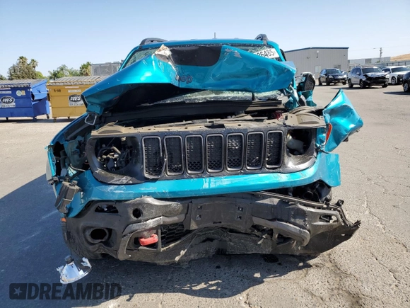 2021 Jeep Renegade Trailhawk with VIN ZACNJDC1XMPN25708, listed as a Copart auction lot 62526485 with 56,816 mi miles and Salvage title. Bid and sale history available at DreamBid. Image 5.