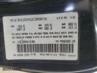 2004 Chrysler Sebring Limited with VIN 1C3EL65R94N151990, listed as a Copart auction lot 53374215 with 66,257 mi miles and Salvage Title. Bid and sale history available at carsss.com. Image 12.