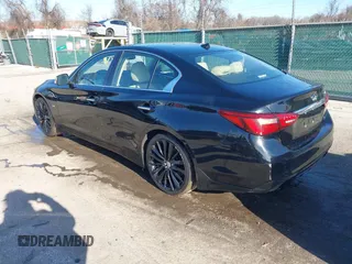 2018 Infiniti Q50 3.0t LUXE with VIN JN1EV7AP0JM351287, listed as a IAAI auction lot 41533708 with 82,549 mi miles. Bid and sale history available at carsss.com. Image 3.