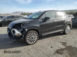 2016 FIAT 500X Lounge with VIN ZFBCFXDT2GP347553, listed as a Copart auction lot 85738934 with 86,536 mi miles and Salvage title. Bid and sale history available at DreamBid. Image 1.
