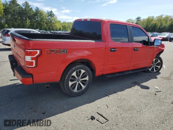2020 Ford F-150 XL with VIN 1FTEW1EP1LFB95818, listed as a Copart auction lot 56152495 with Not provided miles and Salvage title. Bid and sale history available at DreamBid. Image 3.