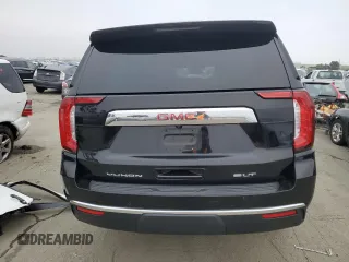 2023 GMC Yukon XL SLT with VIN 1GKS2GKD5PR363433, listed as a Copart auction lot 85979734 with 61,957 mi miles and Salvage Title. Bid and sale history available at DreamBid. Image 6.