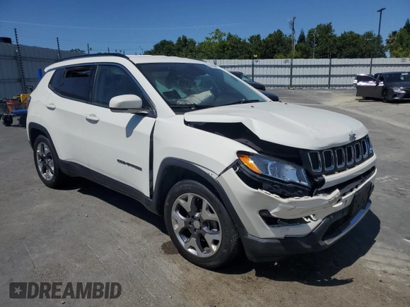 2020 Jeep Compass Limited with VIN 3C4NJCCBXLT154594, listed as a Copart auction lot 57890455 with 107,541 mi miles and Salvage title. Bid and sale history available at DreamBid. Image 4.