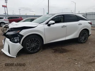 2023 Lexus RX with VIN 2T2BBMCAXPC018628, listed as a Copart auction lot 57756034 with 5,571 mi miles and Salvage Title. Bid and sale history available at carsss.com. Image 1.