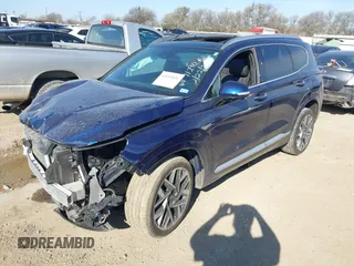 2022 Hyundai Santa Fe Calligraphy with VIN 5NMS54ALXNH463118, listed as a IAAI auction lot 41693031 with 44,593 mi miles. Bid and sale history available at carsss.com. Image 18.
