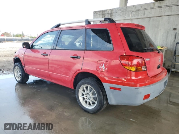 2003 Mitsubishi Outlander LS with VIN JA4LX31G53U034061, listed as a Copart auction lot 44688684 with 165,732 mi miles and Non Repairable. Bid and sale history available at carsss.com. Image 2.