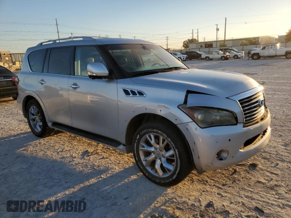 2012 Infiniti QX56 7-passenger with VIN JN8AZ2NF7C9517531, listed as a Copart auction lot 73557584 with 173,997 mi miles and Salvage Title. Bid and sale history available at carsss.com. Image 4.
