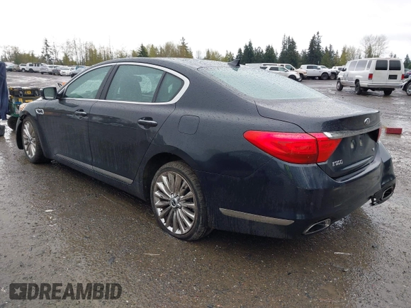 2015 Kia K900 Luxury with VIN KNALW4D42F6022892, listed as a IAAI auction lot 41965389 with 46,294 mi miles. Bid and sale history available at carsss.com. Image 3.